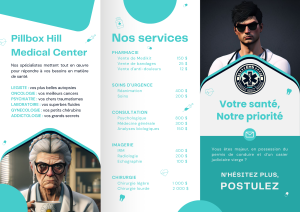 Dépliant de l'hôpital de Sky Wave